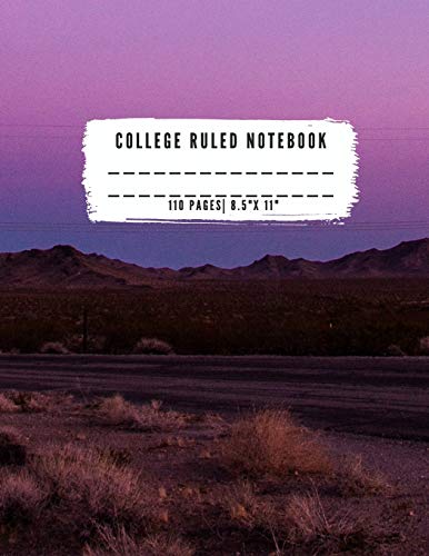 COLLEGE RULED NOTEBOOK: College Ruled Notebook for Writing for Students and Teachers, Girls, Kids, School that fits easily in most purses and ... with black ruled lines for great contras