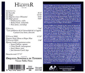 Sinfonietta, Elegia And Psalms Xxii And Cxvi (Perez)
