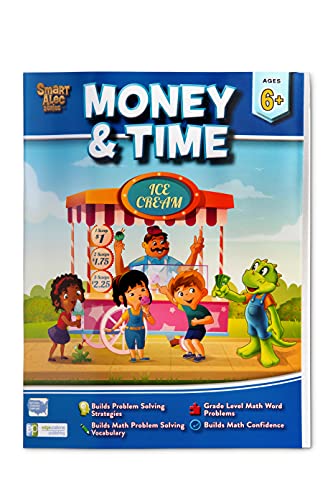 Smart Alec Math Workbook, Grade 2 Money & Time, 24 Count