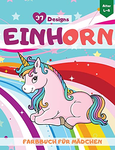 Einhorn Malbuch fur Madchen im Alter von 4-8