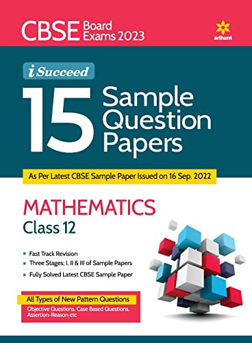 Cbse Board Exams 2023 I-Succeed 15 Sample Question Papers Mathematics Class 12th
