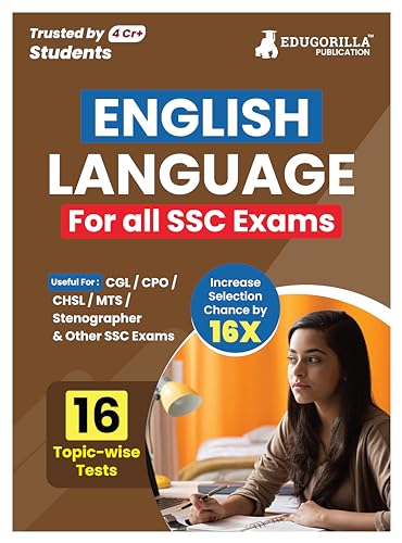 English Language Book For All SSC Exams 2023 (English Edition) - 16 Solved Topic-Wise Tests For SSC CGL, CPO, CHSL, MTS, Stenographer, and Other SSC Exams with Free Access To Online Tests