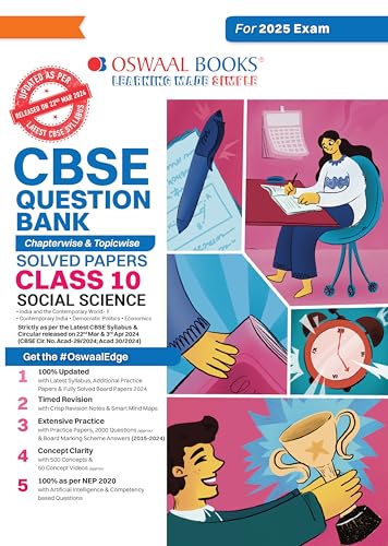CBSE Question Bank Chapterwise and Topicwise SOLVED PAPERS_Class 10_Social Science_For Exam 2024-25