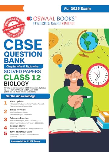 CBSE Question Bank Chapterwise and Topicwise SOLVED PAPERS_Class 12_Biology_For Exam 2024-25