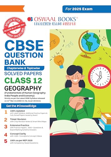 CBSE Question Bank Chapterwise and Topicwise SOLVED PAPERS_Class 12_Geography_For Exam 2024-25