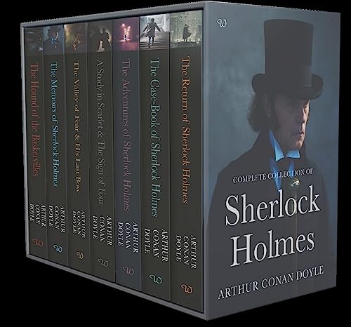 Sherlock Holmes Series Complete Collection 7 Books Set by Arthur Conan Doyle (Return,Memories,Adventures,Valley of Fear & His Last Bow,Case-Book,Hound of Baskerville & Study in Scarlet & Sign of Four)