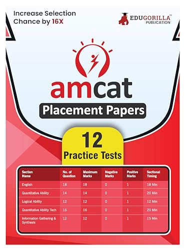 AMCAT Placement Papers Prep Book 2023 Aspiring Minds Computer Adaptive Test 12 Practice Tests with Free Access To Online Tests