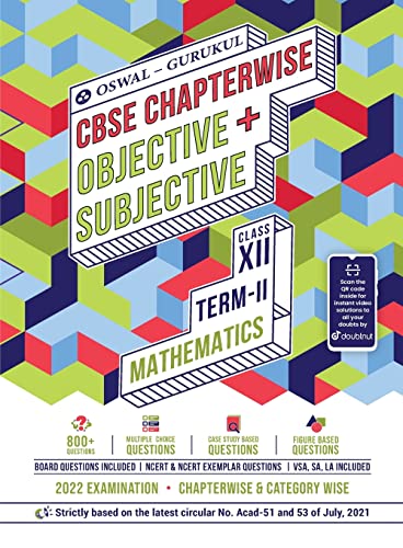 Oswal-Gurukul Mathematics Chapterwise Objective + Subjective for CBSE Class 12 Term 2 Exam