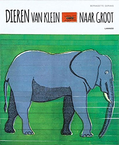 Dieren van klein naar groot: van een mier, een vlinder, een hond en een neushoorn tot een reusachtige olifant