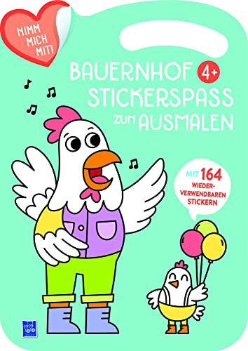 Nimm mich mit! - Bauernhof Stickerspass zum ausmalen: 4+ blaue Einband
