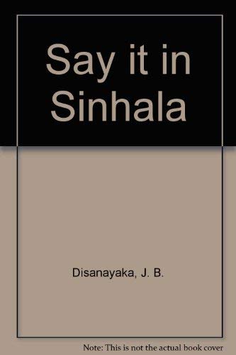 Say it in Sinhala