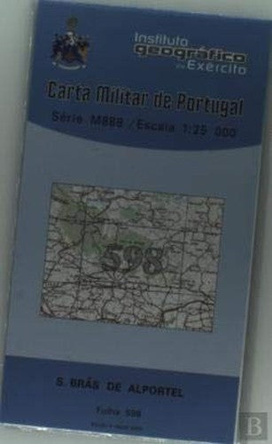 Carta Militar de Portugal (esc.1:25,000) nº 598 - SÃO BRÁS DE ALPORTEL 3ªEdição
