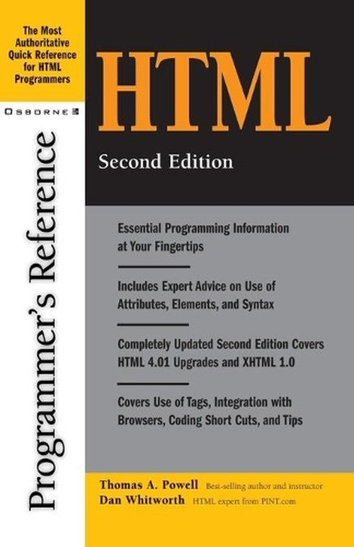 HTML Programmer's Reference