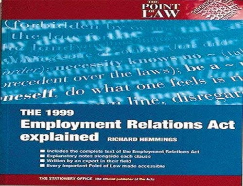 The 1999 Employment Relations Act Explained cover