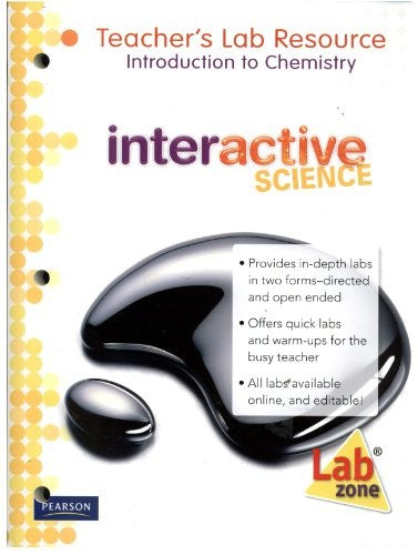 Interactive Science. Teacher's Lab Resource: Introduction to Chemistry