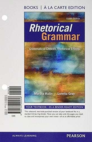 Rhetorical Grammar cover
