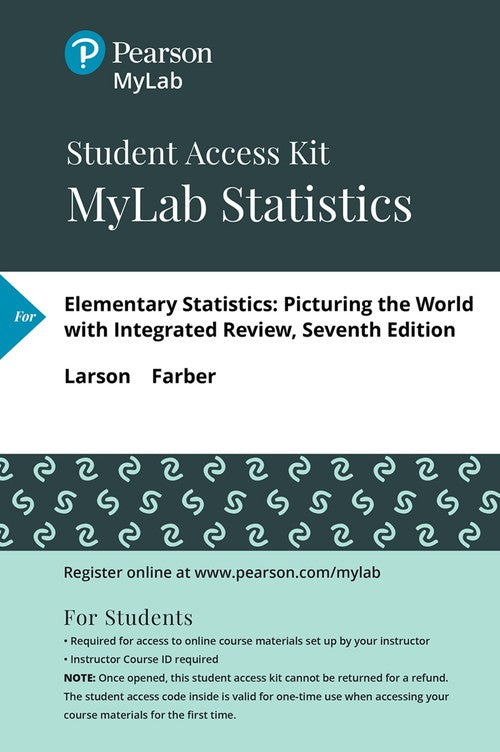 MyLab Statistics with Pearson eText (up to 24 months) Access Code for Elementary Statistics