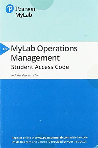 Mylab Operations Management with Pearson Etext -- Access Card -- For O cover