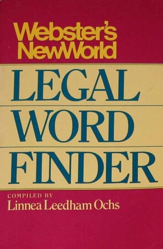 Webster's New World Legal Word Finder