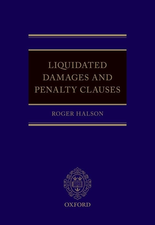 Liquidated Damages and Penalty Clauses cover