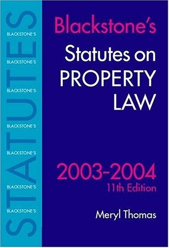 Blackstone's Statutes on Property Law