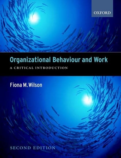Organizational Behaviour and Work cover