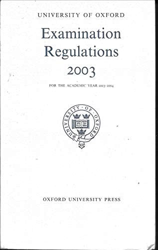 University of Oxford Examination Regulations