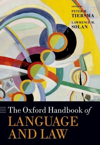 The Oxford Handbook of Language and Law cover
