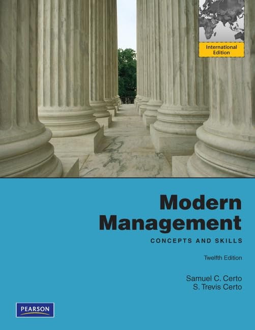 Modern Management: Concept and Skills