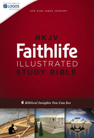 NKJV, Faithlife Illustrated Study Bible, Hardcover, Red Letter Edition