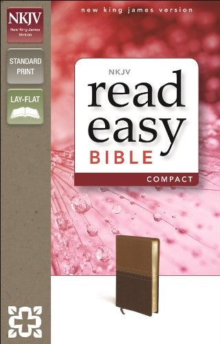 NKJV, ReadEasy Bible, Compact, Imitation Leather, Tan/Brown cover