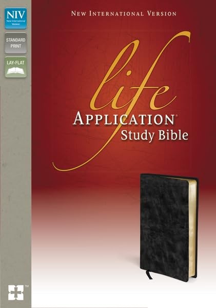 NIV, Life Application Study Bible, Second Edition, Bonded Leather, Bla cover