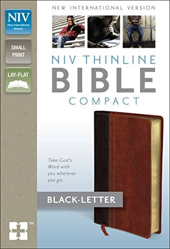 NIV, Thinline Bible, Compact, Imitation Leather, Brown/Tan