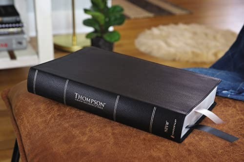 NIV, Thompson Chain-Reference Bible, Large Print, Bonded Leather, Blac cover
