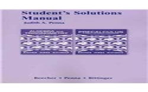 Student Solutions Manual for Algebra and Trigonometry