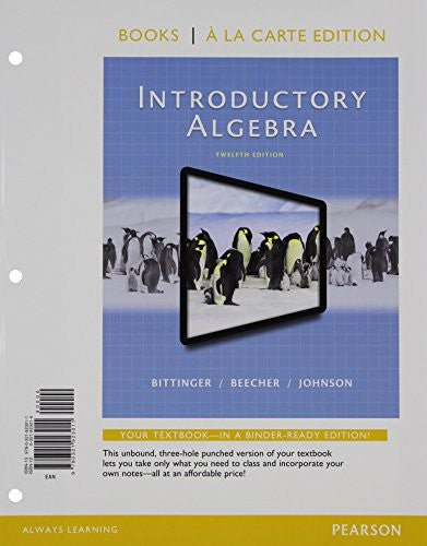 Introductory Algebra, Books a la Carte Edition cover