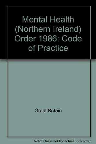 Mental Health (Northern Ireland) Order 1986 cover