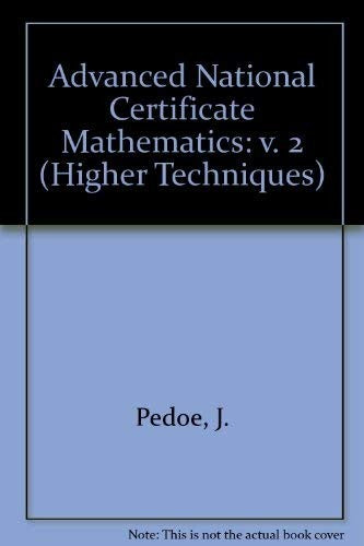 Advanced National Certificate Mathematics