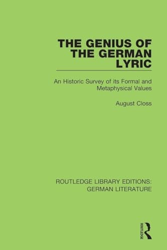 The Genius of the German Lyric
