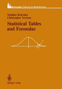 Statistical Tables and Formulae 