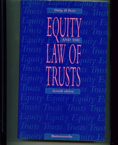 Equity and the Law of Trusts