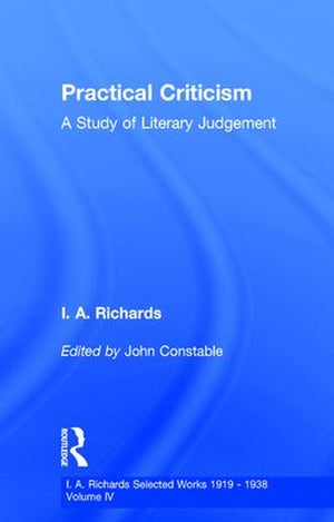Practical Criticism V 4