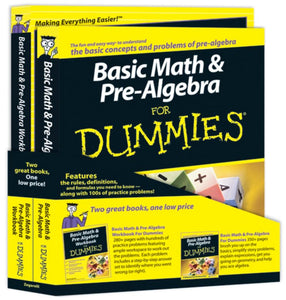 Basic Math and Pre-Algebra For Dummies Education Bundle 