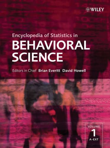 Encyclopedia of Statistics in Behavioral Science cover