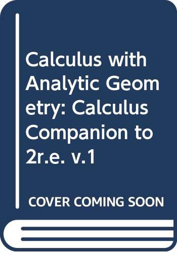 Calculus with Analytic Geometry