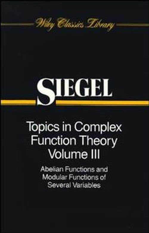 Topics in Complex Function Theory, Volume 3