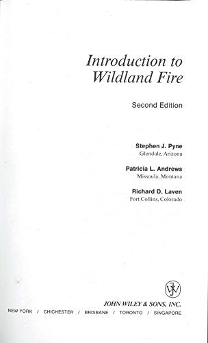 Introduction to Wildland Fire cover