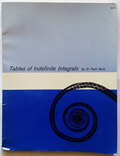 Tables of Indefinite Integrals