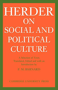J. G. Herder on Social and Political Culture 