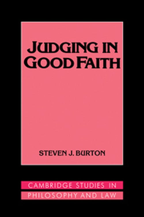 Judging in Good Faith